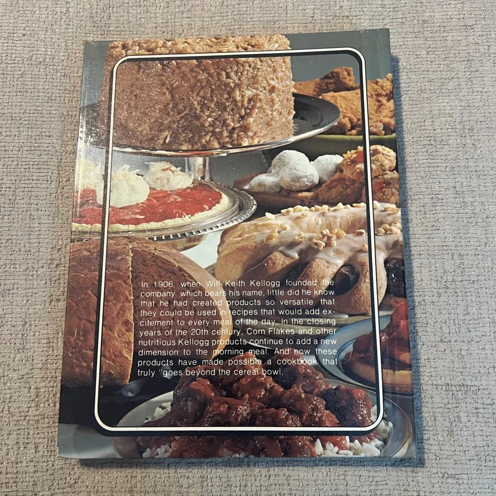 Vintage 1978 The Kelloggs Cookbook First Edition Spiral‎ Hardcover Retro Recipes